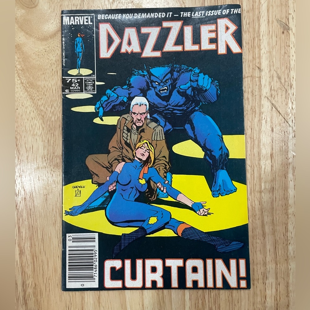 Dazzler Curtain Vintage Comic by Marvel